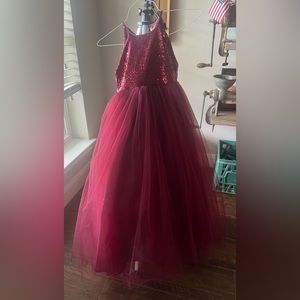 Wine color dress- size 10 (girl)